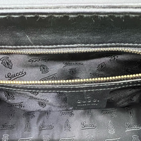 Gucci Black Coated Canvas and Leather Large Queen Satchel - Picture 7 of 16